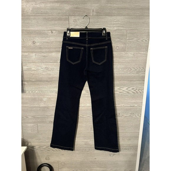 NWT Michael Kors Midnight Dark Wash Stretch Selma Bootcut Jeans - Size 6 - Picture 4 of 5